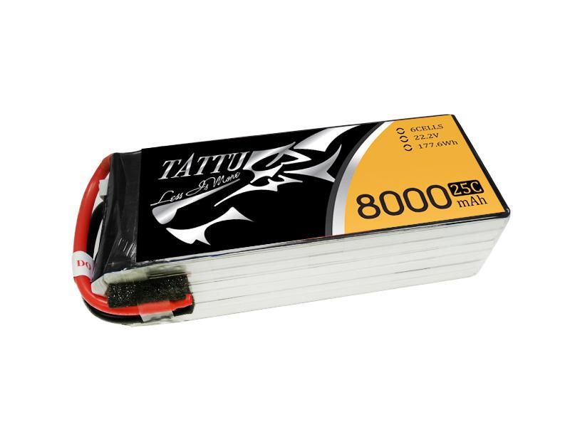 TATTU 8000mAh 6s 25c Lipo Battery pack with XT90 connector