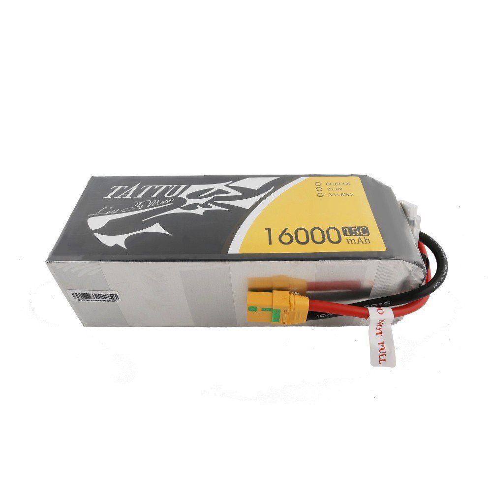 Tattu 16000mAh 6S1P 15C Lipo Battery Pack with XT90 Anti Spark Connector