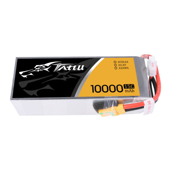 Tattu 6S 22.2V 10000mAh 25C Lipo Battery with XT90-S connector