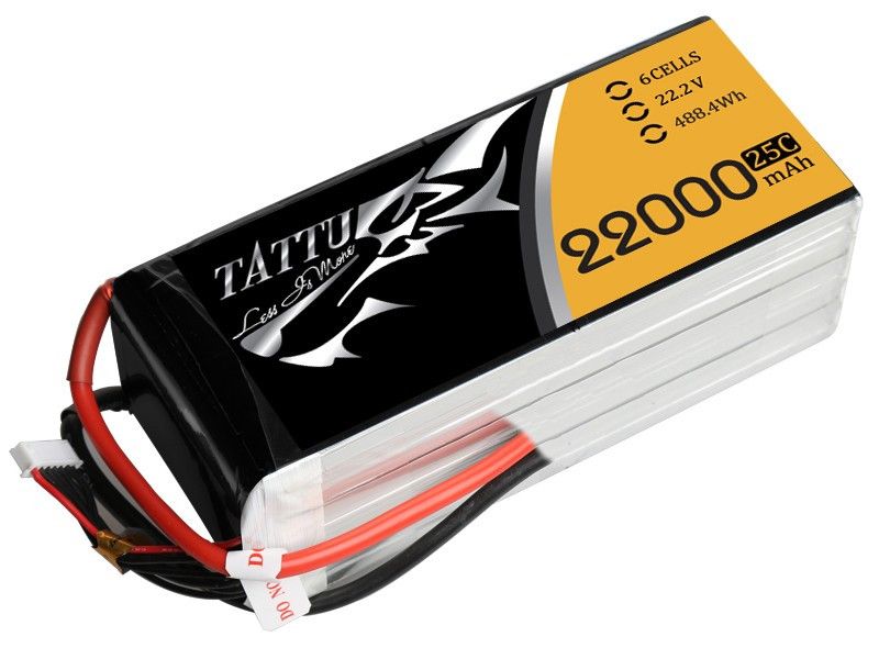 Tattu 22.2V 25C 6S 22000mAh Lipo Battery With XT90 - S Anti Spark Connector