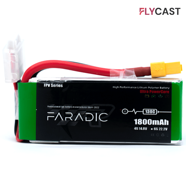 FARADIC 1800mAh 4S 14.8V 130C LiPo Battery – Lightweight Powerhouse for FPV Drones - Image 2