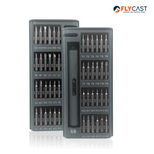 Electric Screwdriver, 49 in 1 Cordless Precision Screwdriver Set with 48 magnetic bits, LED light, adjustable torque, and storage case for electronics repair